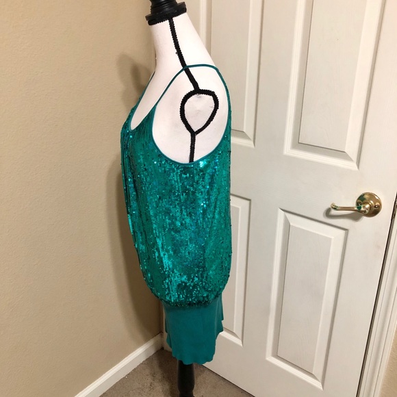 Bebe sequin emerald dress - Picture 6 of 8